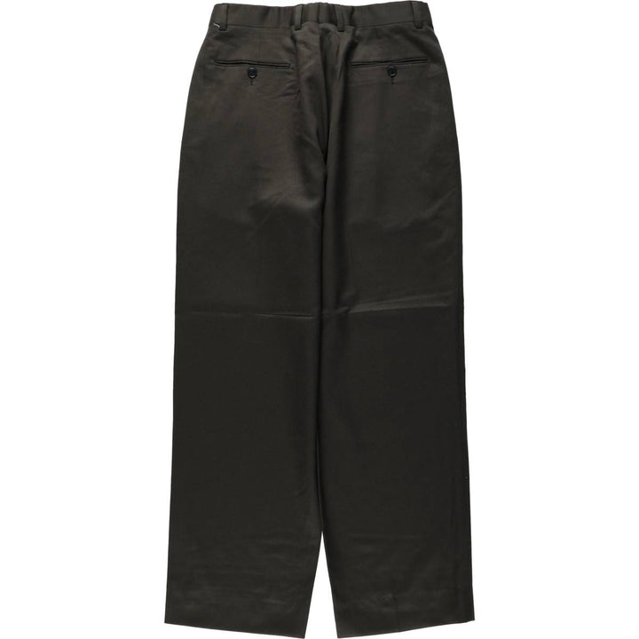 Two-pleat wool trousers, men's size W30 equivalent, vintage. unclear dark green Vintage Second Hand