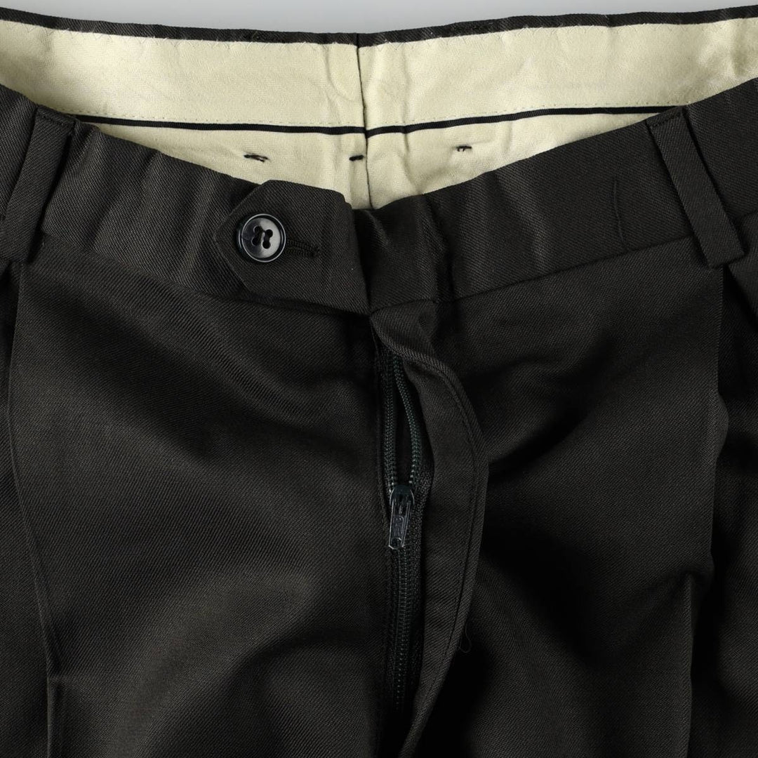Two-pleat wool trousers, men's size W30 equivalent, vintage. unclear dark green Vintage Second Hand