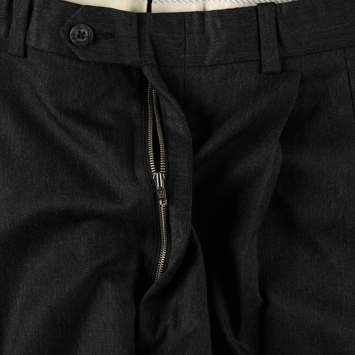 JB Britches NORDSTROM Two-Pleat Wool Trousers, Made in USA, Men's Size W34 (approx.), Vintage wool Charcoal Vintage Second Hand