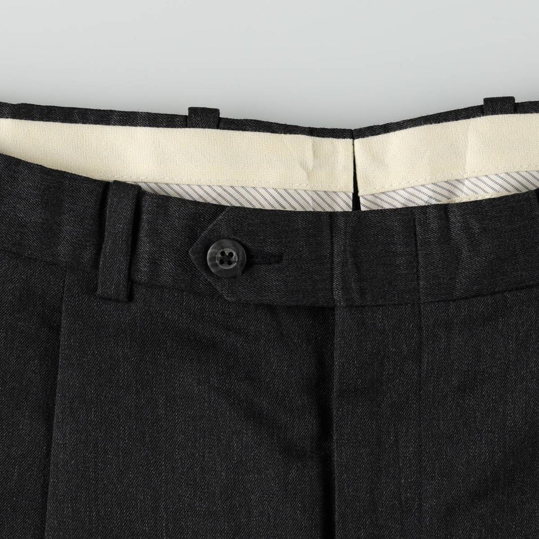 JB Britches NORDSTROM Two-Pleat Wool Trousers, Made in USA, Men's Size W34 (approx.), Vintage wool Charcoal Vintage Second Hand