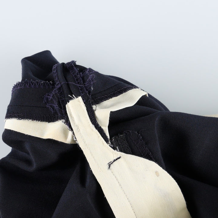 Benchley Ltd. Two-pleat slacks, made in USA, men's size W33 equivalent, vintage. unclear navy blue type Vintage Second Hand