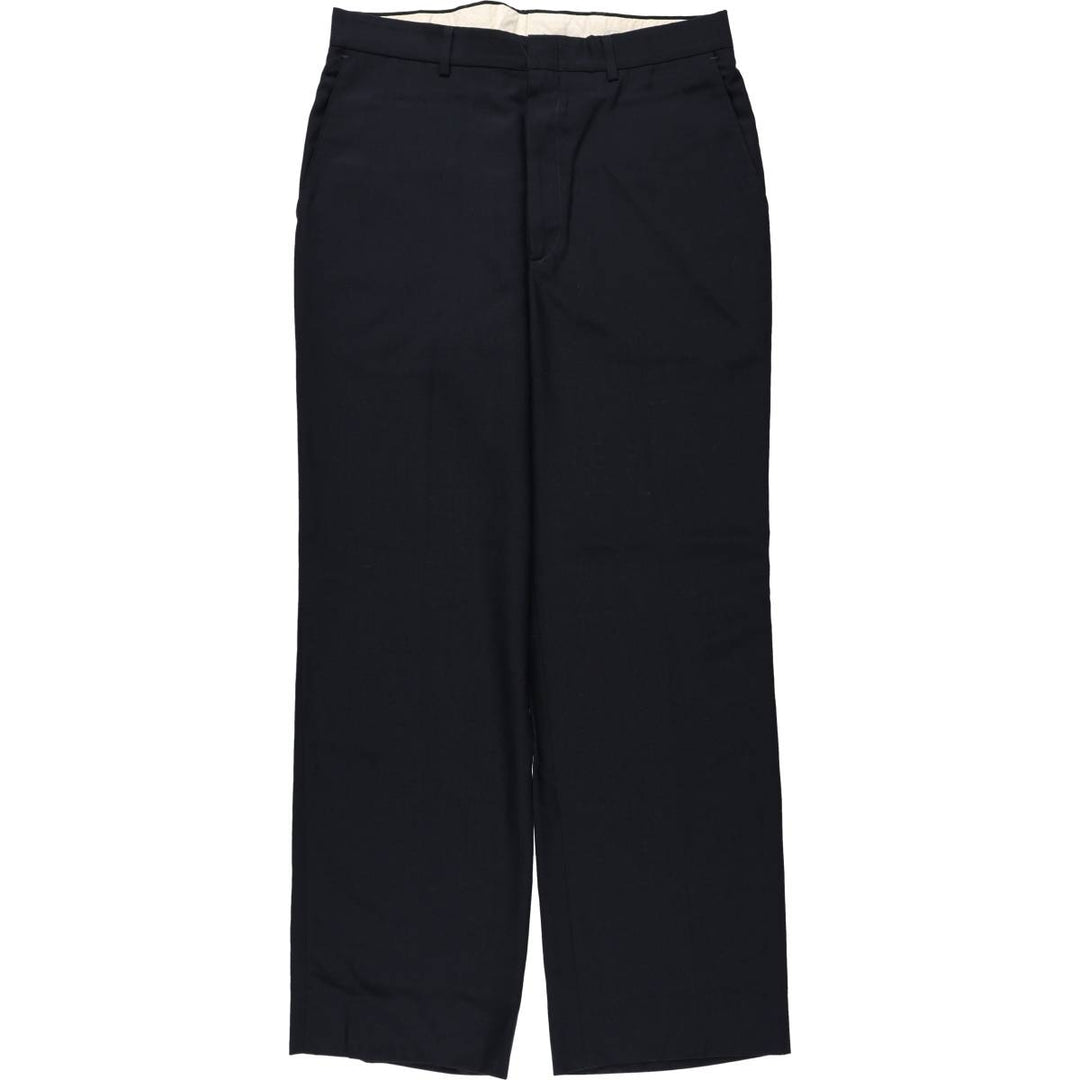 HAGGAR GENERATION'S FIT slacks pants, made in USA, men's size W32 (approx.), vintage. Polyurethane navy blue type Vintage Second Hand