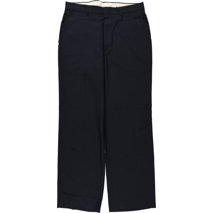 HAGGAR GENERATION'S FIT slacks pants, made in USA, men's size W32 (approx.), vintage. Polyurethane navy blue type Vintage Second Hand