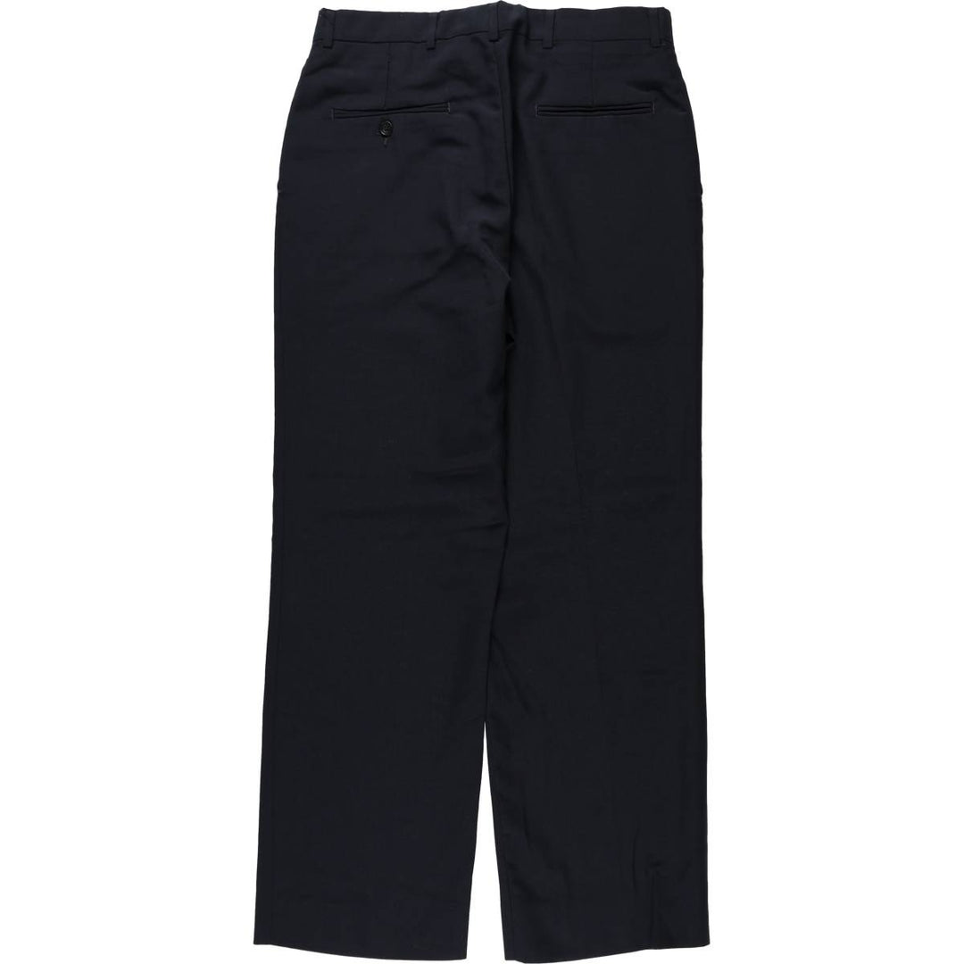 HAGGAR GENERATION'S FIT slacks pants, made in USA, men's size W32 (approx.), vintage. Polyurethane navy blue type Vintage Second Hand
