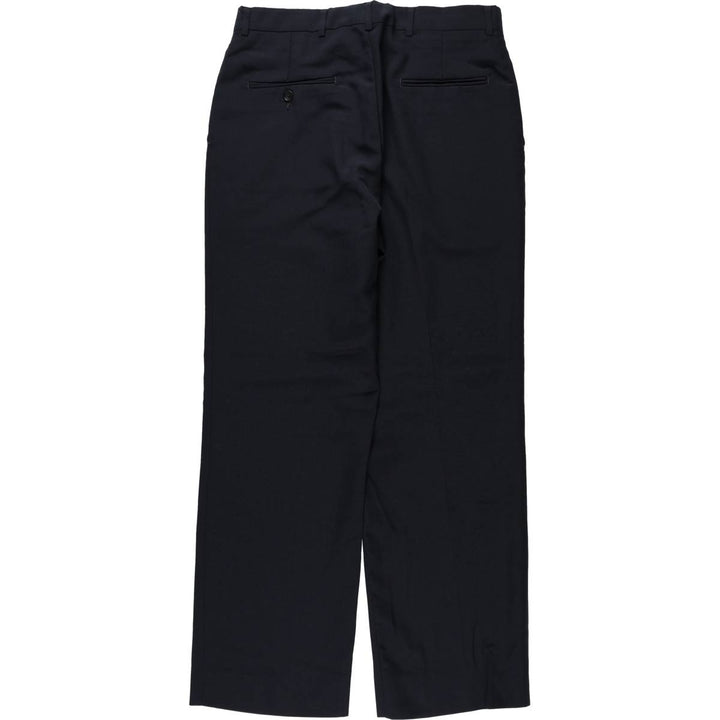 HAGGAR GENERATION'S FIT slacks pants, made in USA, men's size W32 (approx.), vintage. Polyurethane navy blue type Vintage Second Hand