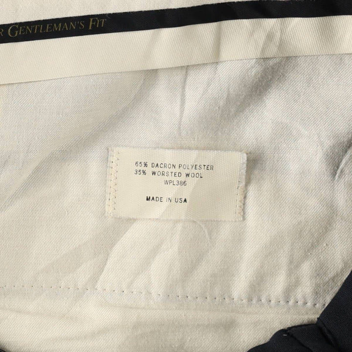 HAGGAR GENERATION'S FIT slacks pants, made in USA, men's size W32 (approx.), vintage. Polyurethane navy blue type Vintage Second Hand