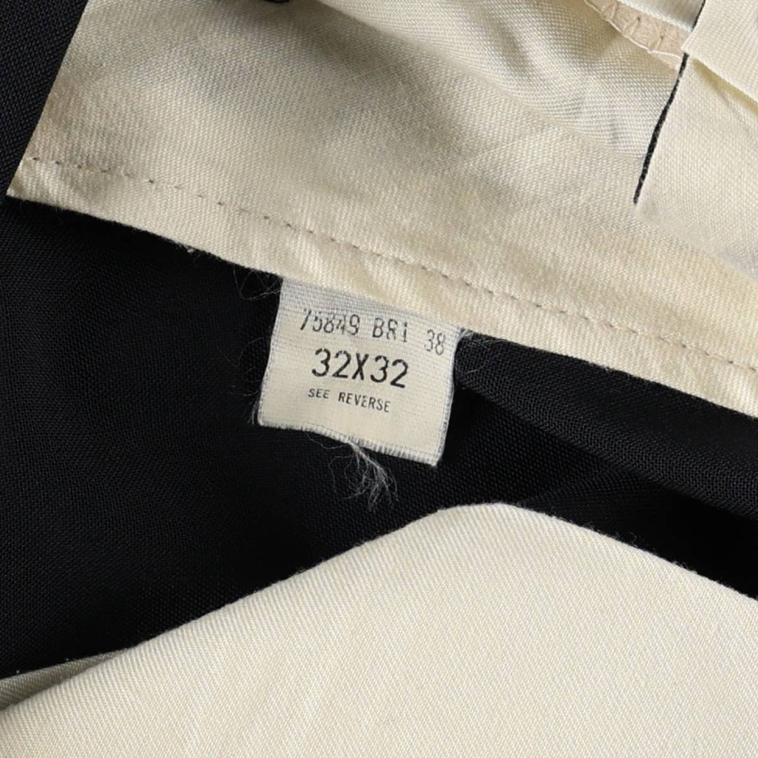 HAGGAR GENERATION'S FIT slacks pants, made in USA, men's size W32 (approx.), vintage. Polyurethane navy blue type Vintage Second Hand