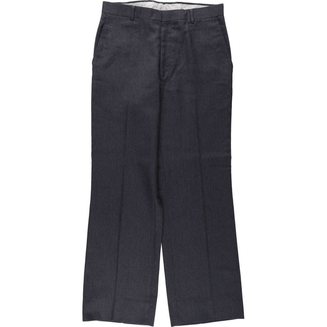 90'S Vintage Men's Slacks, Size W32 polyester Charcoal Vintage Second Hand