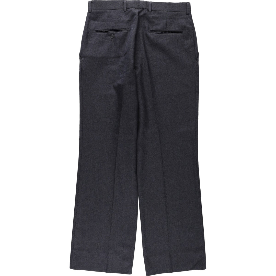 90'S Vintage Men's Slacks, Size W32 polyester Charcoal Vintage Second Hand