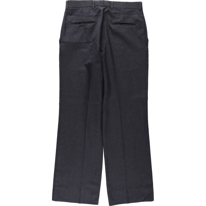 90'S Vintage Men's Slacks, Size W32 polyester Charcoal Vintage Second Hand