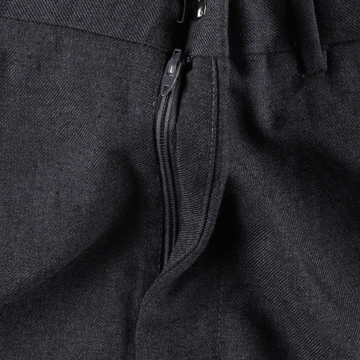 90'S Vintage Men's Slacks, Size W32 polyester Charcoal Vintage Second Hand