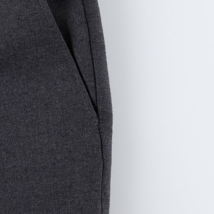90'S Vintage Men's Slacks, Size W32 polyester Charcoal Vintage Second Hand