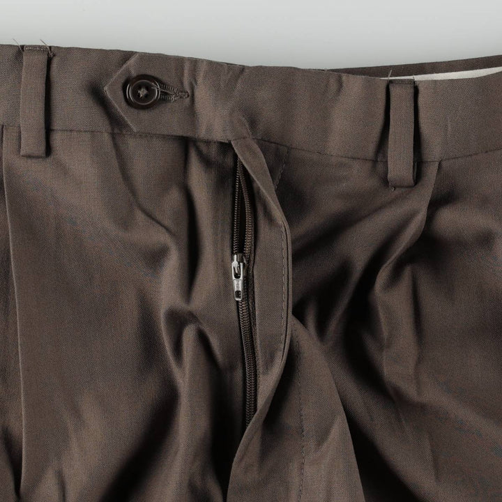 Ralph Lauren LAUREN Two-pleat Slacks, Men's, Size W34 polyester brown type Vintage Second Hand