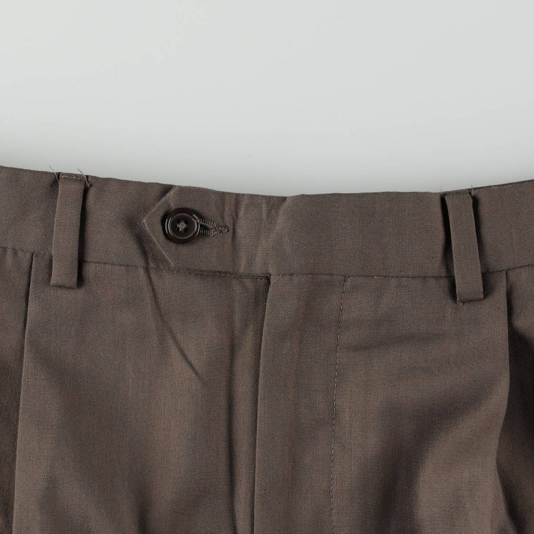 Ralph Lauren LAUREN Two-pleat Slacks, Men's, Size W34 polyester brown type Vintage Second Hand