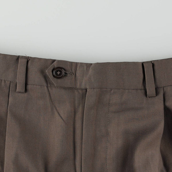 Ralph Lauren LAUREN Two-pleat Slacks, Men's, Size W34 polyester brown type Vintage Second Hand