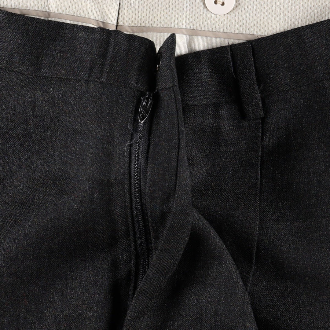 ~1990'S Hart Schaffner Marx Two-Pleat Wool Trousers, Men's Size W34 (approx.), Vintage wool Charcoal Vintage Second Hand