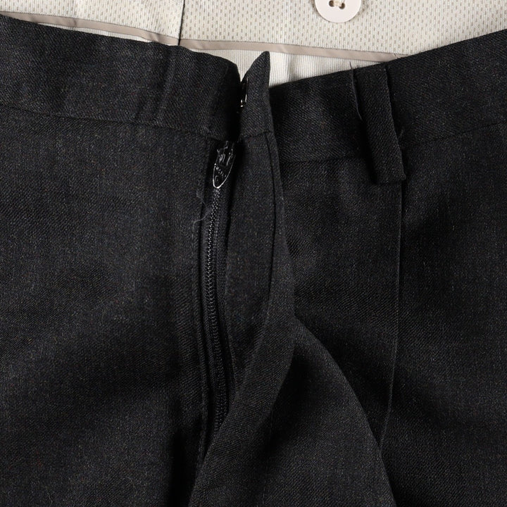 ~1990'S Hart Schaffner Marx Two-Pleat Wool Trousers, Men's Size W34 (approx.), Vintage wool Charcoal Vintage Second Hand