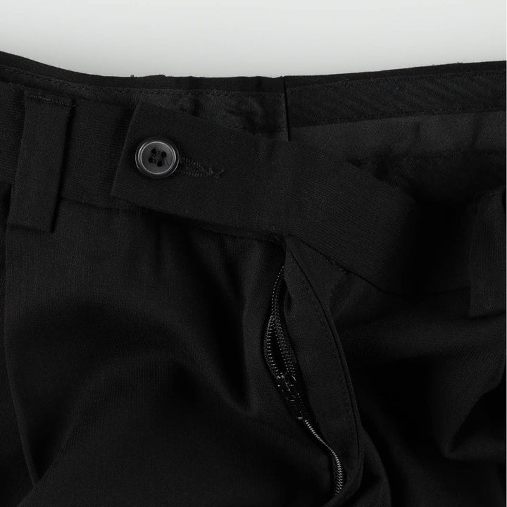 Calvin Klein wool trousers, single pleat, men's size W34 (approx.) wool black type Vintage Second Hand