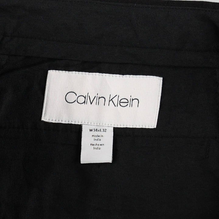 Calvin Klein men's wide-leg slacks (approximately W35). polyester black type Vintage Second Hand