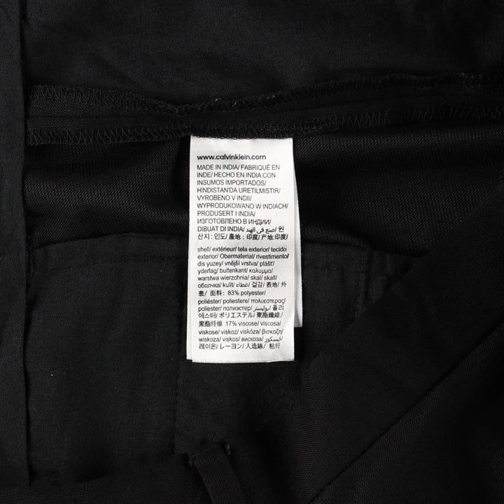 Calvin Klein men's wide-leg slacks (approximately W35). polyester black type Vintage Second Hand
