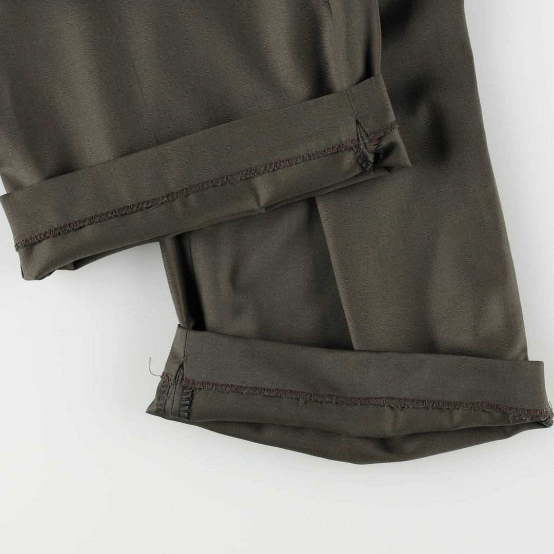 Ralph Lauren LAUREN Two-pleat Lauren 120's & CASHMERE Slacks Pants Men's W35 (approx.) unclear walnut Vintage Second Hand
