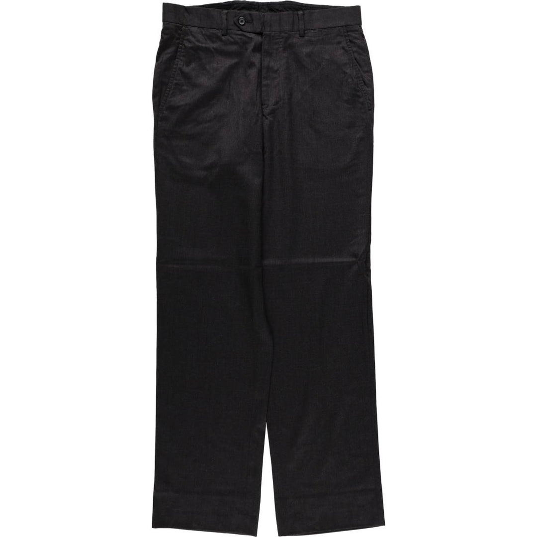 Brooks Brothers 1818 Fitzgerald wool trousers/slacks, made in the USA, men's size W33 (approx.). wool black type Vintage Second Hand