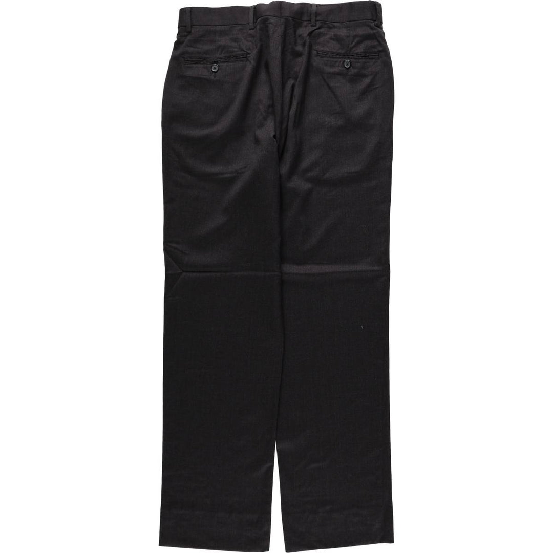 Brooks Brothers 1818 Fitzgerald wool trousers/slacks, made in the USA, men's size W33 (approx.). wool black type Vintage Second Hand