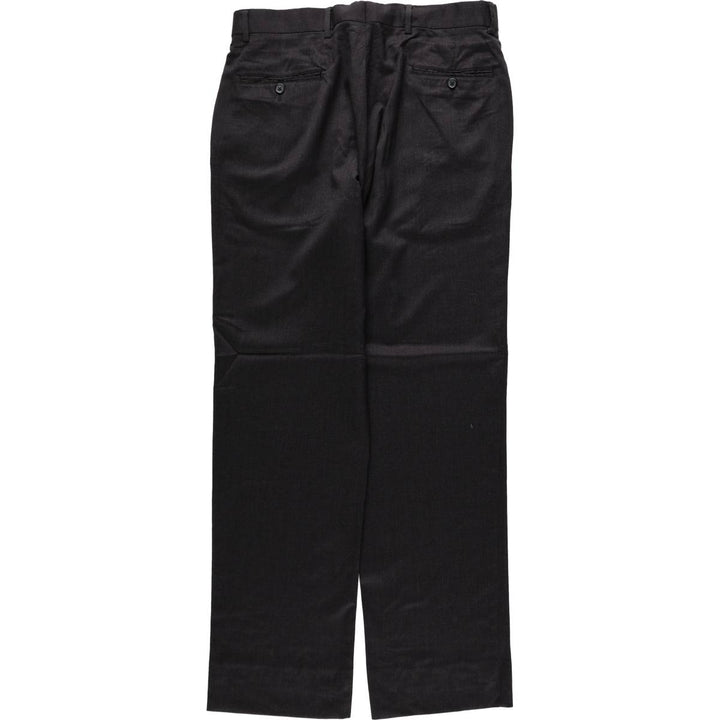 Brooks Brothers 1818 Fitzgerald wool trousers/slacks, made in the USA, men's size W33 (approx.). wool black type Vintage Second Hand