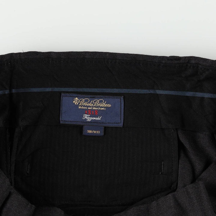 Brooks Brothers 1818 Fitzgerald wool trousers/slacks, made in the USA, men's size W33 (approx.). wool black type Vintage Second Hand