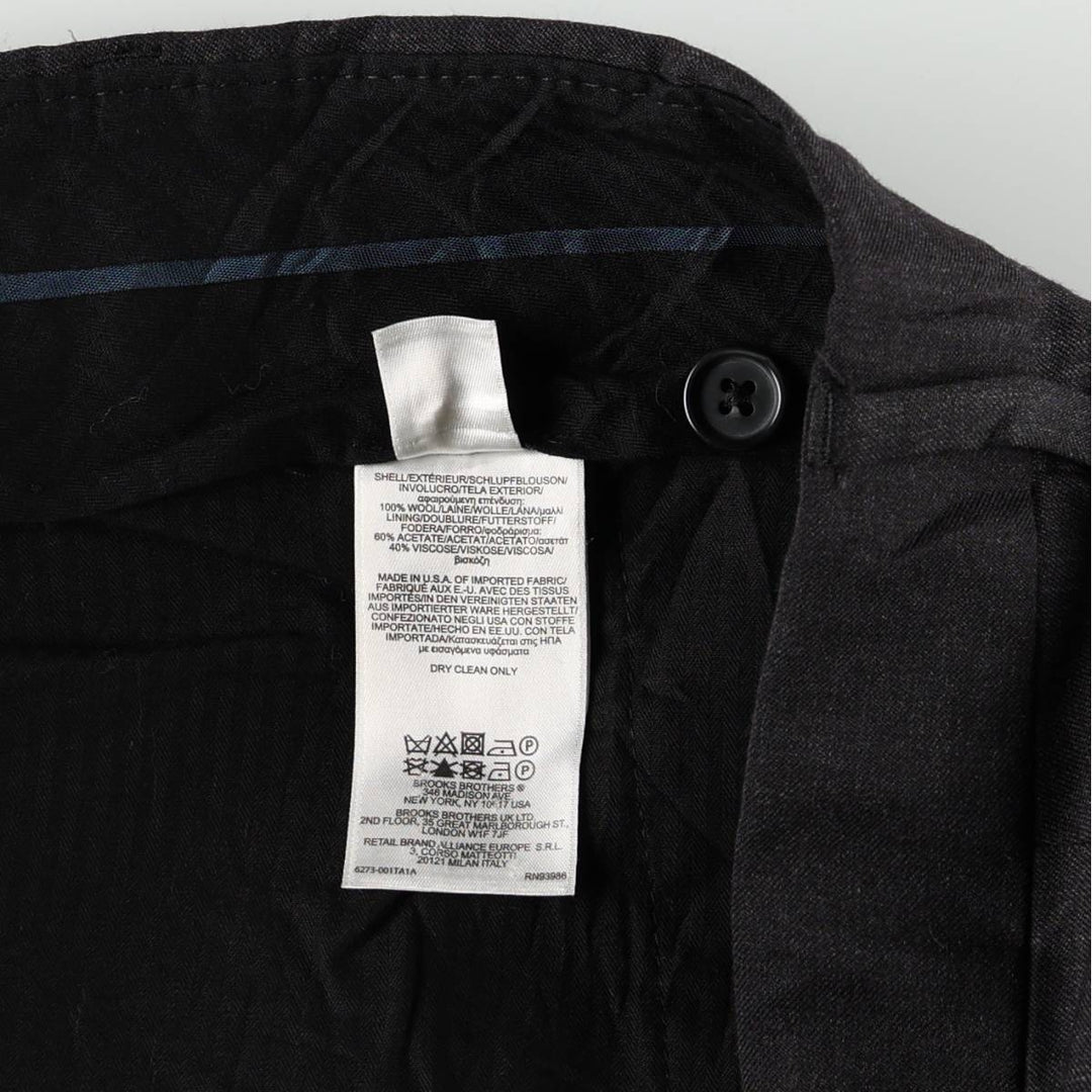 Brooks Brothers 1818 Fitzgerald wool trousers/slacks, made in the USA, men's size W33 (approx.). wool black type Vintage Second Hand
