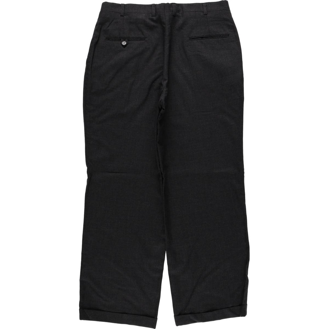 90'S Vintage Men's Two-Pleated Slacks, Size W33 unclear black type Vintage Second Hand