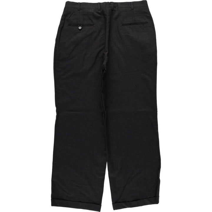 90'S Vintage Men's Two-Pleated Slacks, Size W33 unclear black type Vintage Second Hand