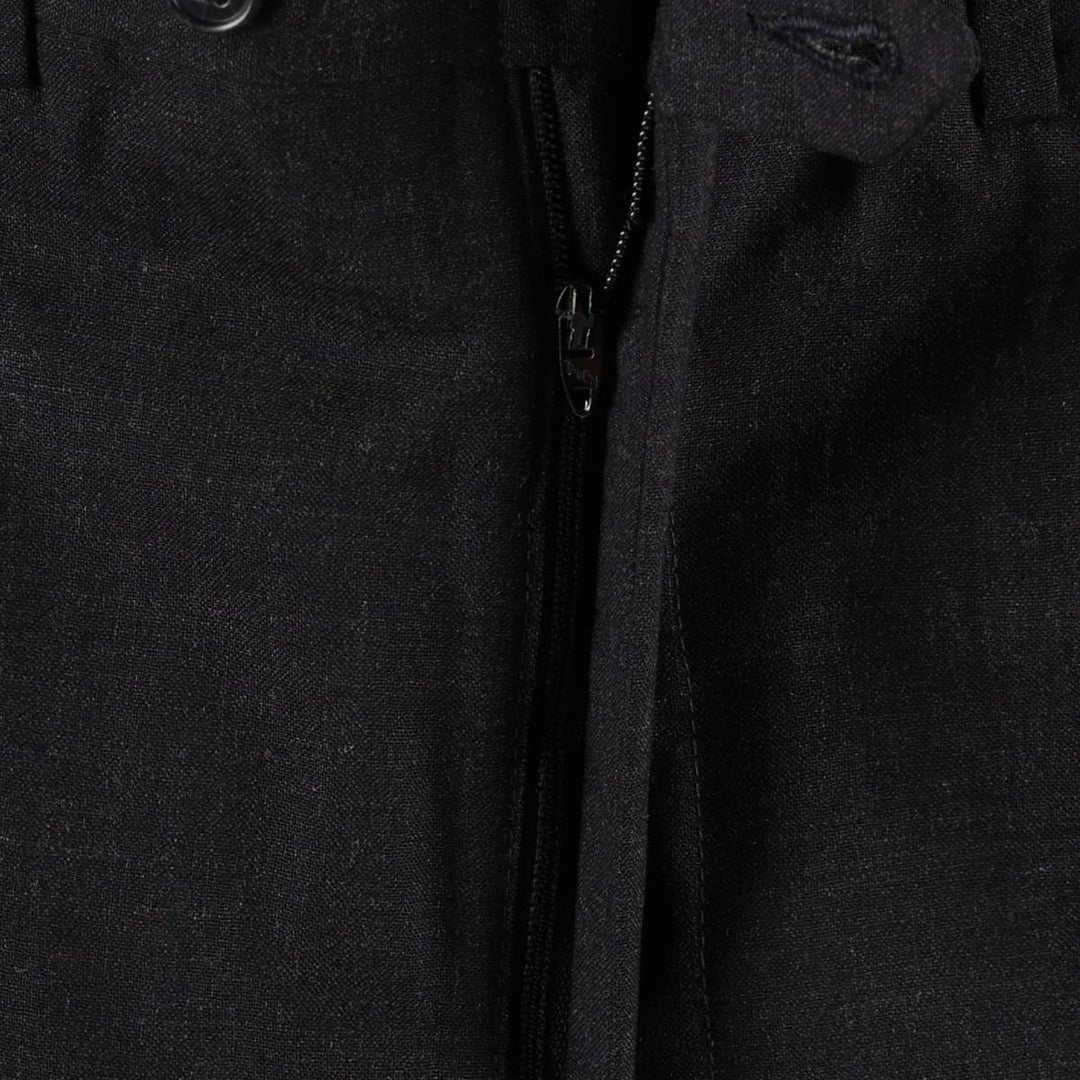 90'S Vintage Men's Two-Pleated Slacks, Size W33 unclear black type Vintage Second Hand