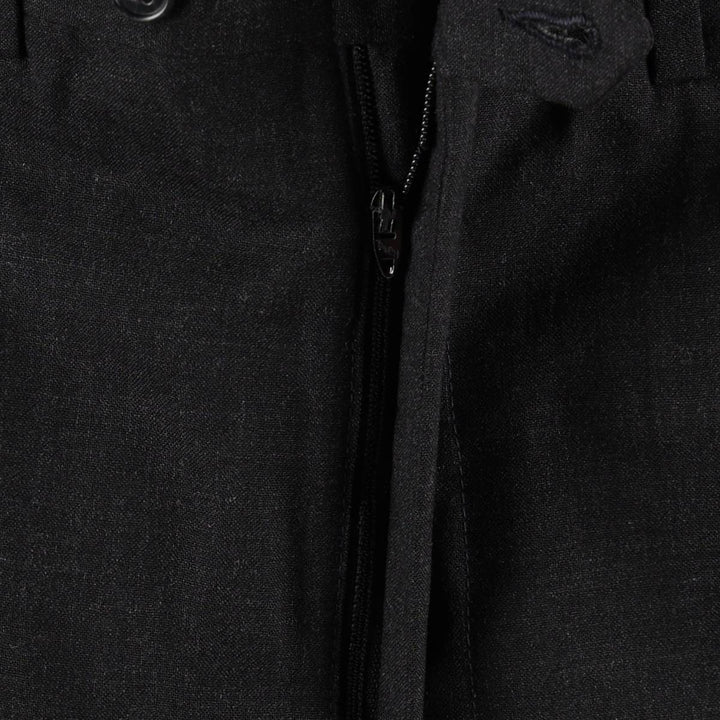 90'S Vintage Men's Two-Pleated Slacks, Size W33 unclear black type Vintage Second Hand