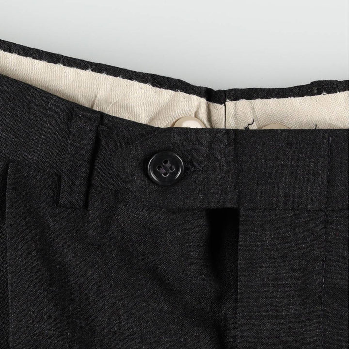 90'S Vintage Men's Two-Pleated Slacks, Size W33 unclear black type Vintage Second Hand