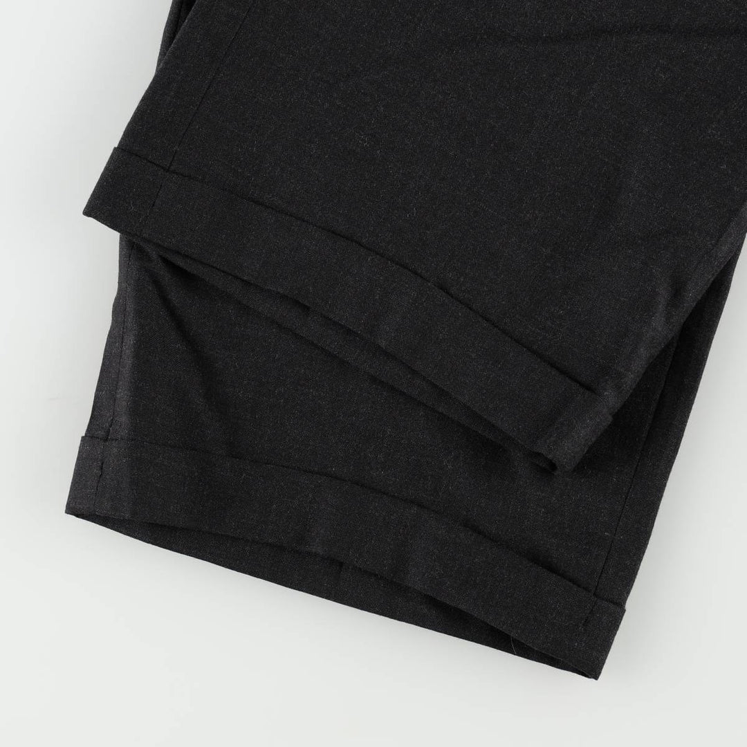 90'S Vintage Men's Two-Pleated Slacks, Size W33 unclear black type Vintage Second Hand
