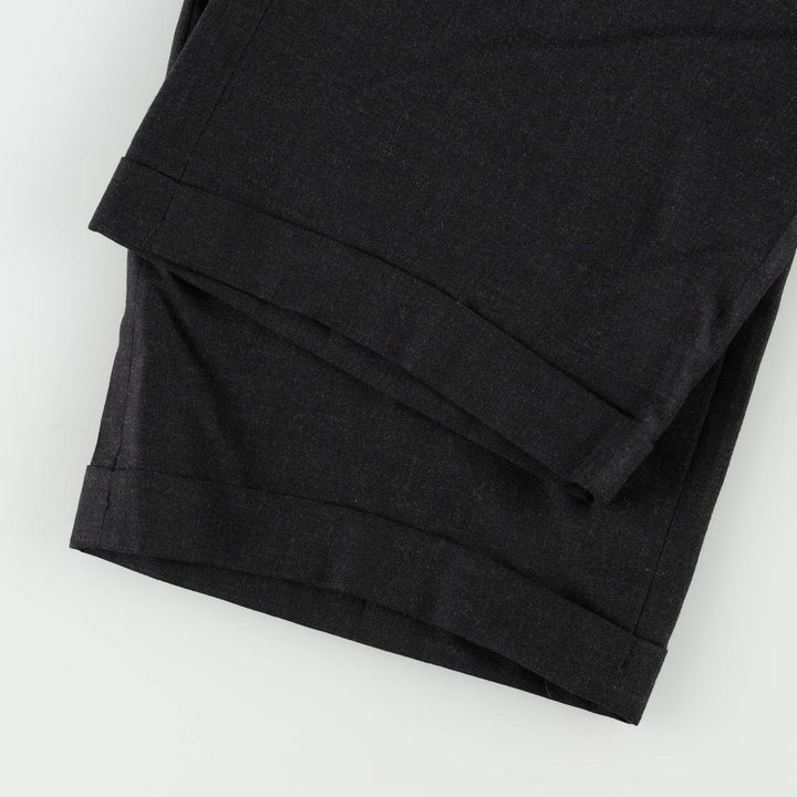 90'S Vintage Men's Two-Pleated Slacks, Size W33 unclear black type Vintage Second Hand