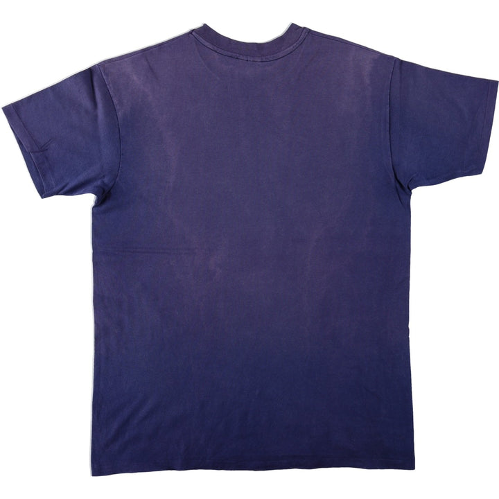 90'S Hanes BEEFY-T Printed T-shirt Made in USA Men's XL Vintage cotton navy blue type Vintage Second Hand