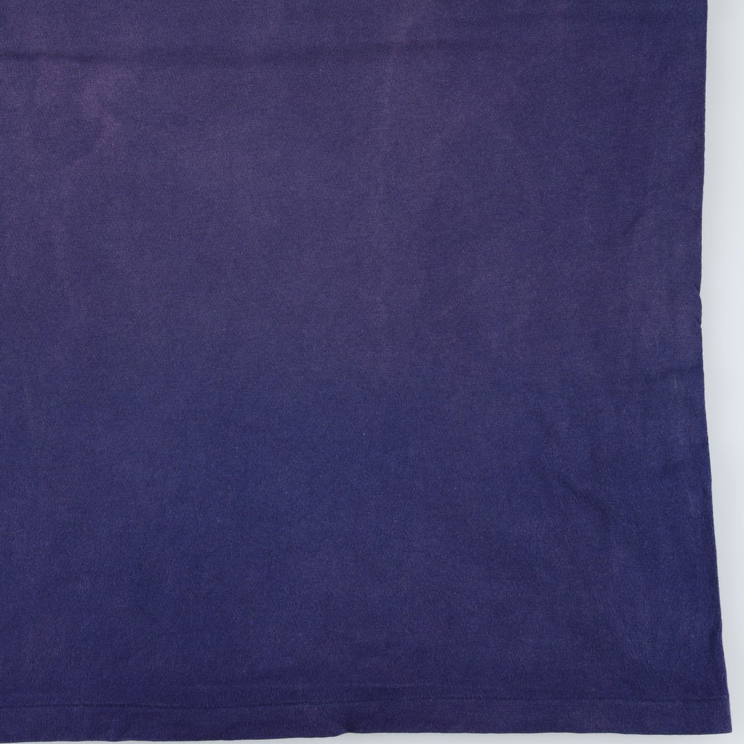 90'S Hanes BEEFY-T Printed T-shirt Made in USA Men's XL Vintage cotton navy blue type Vintage Second Hand