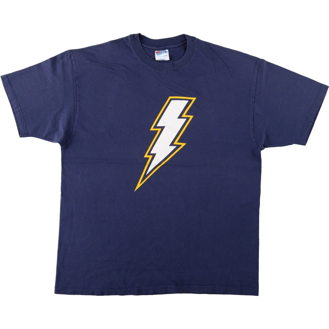 90'S Hanes NFL Los Angeles Chargers Logo Print T-Shirt, Made in USA, Men's XL (approx.), Vintage cotton navy blue type Vintage Second Hand