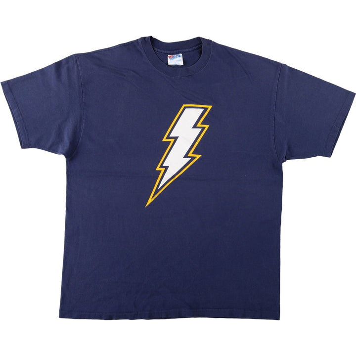90'S Hanes NFL Los Angeles Chargers Logo Print T-Shirt, Made in USA, Men's XL (approx.), Vintage cotton navy blue type Vintage Second Hand