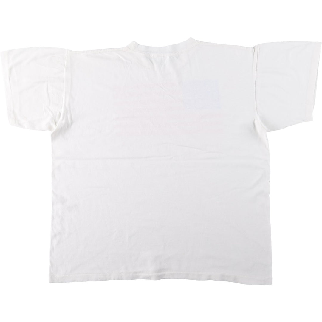 80'S SHORT HILLS TEE American flag print t-shirt, men's size XL equivalent, vintage. cotton white type Vintage Second Hand