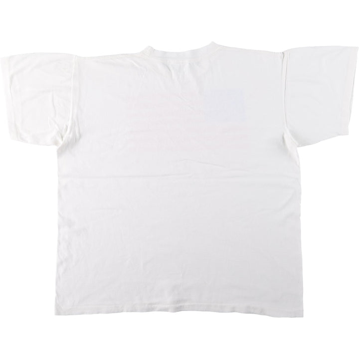 80'S SHORT HILLS TEE American flag print t-shirt, men's size XL equivalent, vintage. cotton white type Vintage Second Hand