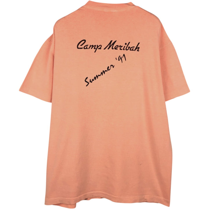 90'S Vintage Printed T-Shirt, Men's XL unclear orange type Vintage Second Hand