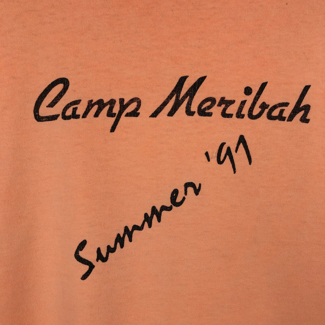 90'S Vintage Printed T-Shirt, Men's XL unclear orange type Vintage Second Hand
