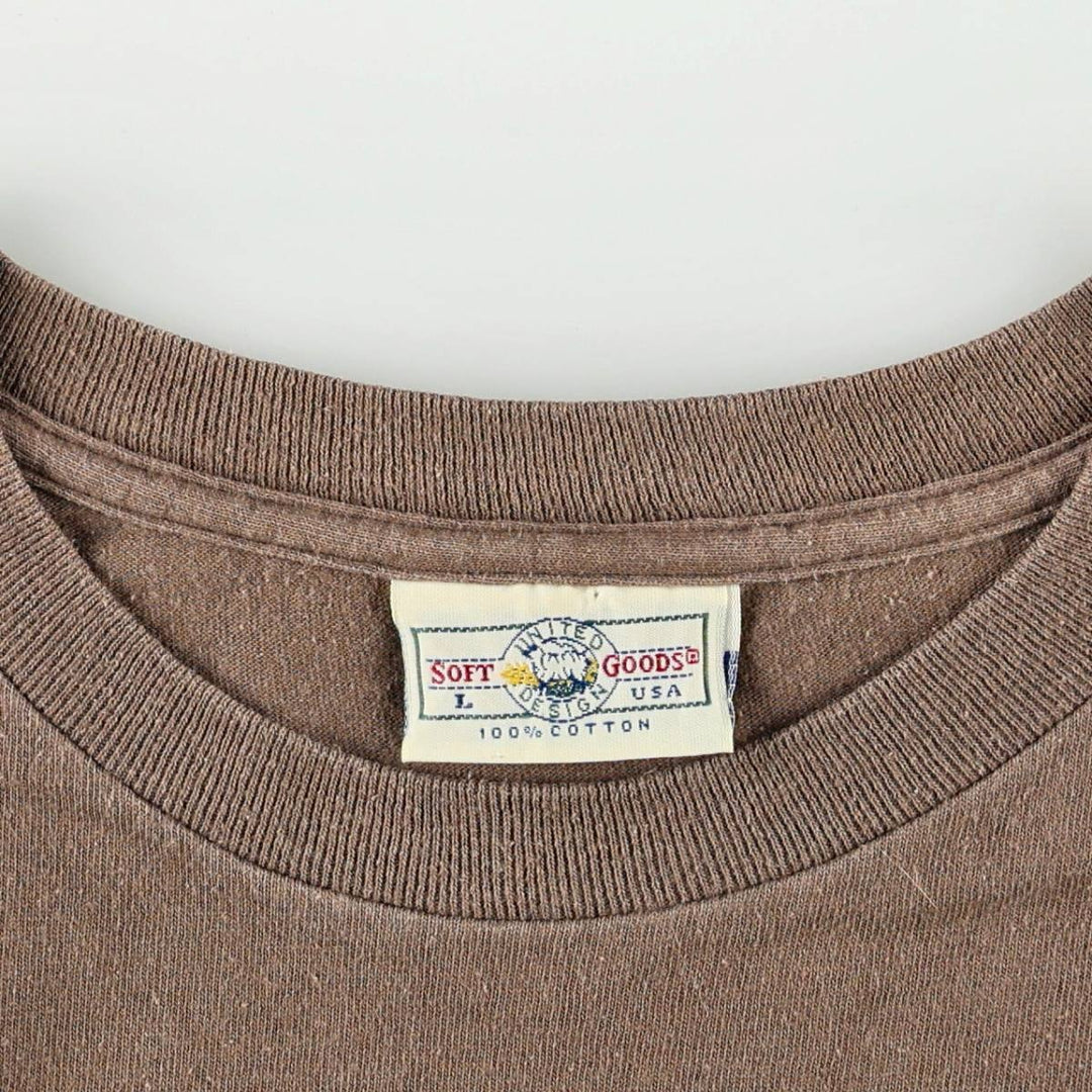 90'S SOFT GOODS Petroglyph Print T-Shirt, Men's Size L (Equivalent), Vintage cotton brown type Vintage Second Hand