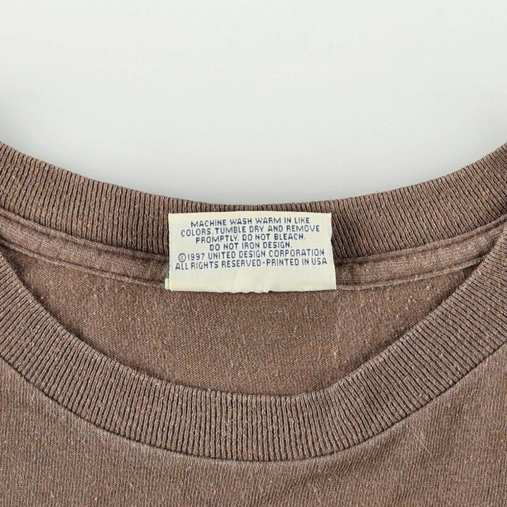90'S SOFT GOODS Petroglyph Print T-Shirt, Men's Size L (Equivalent), Vintage cotton brown type Vintage Second Hand