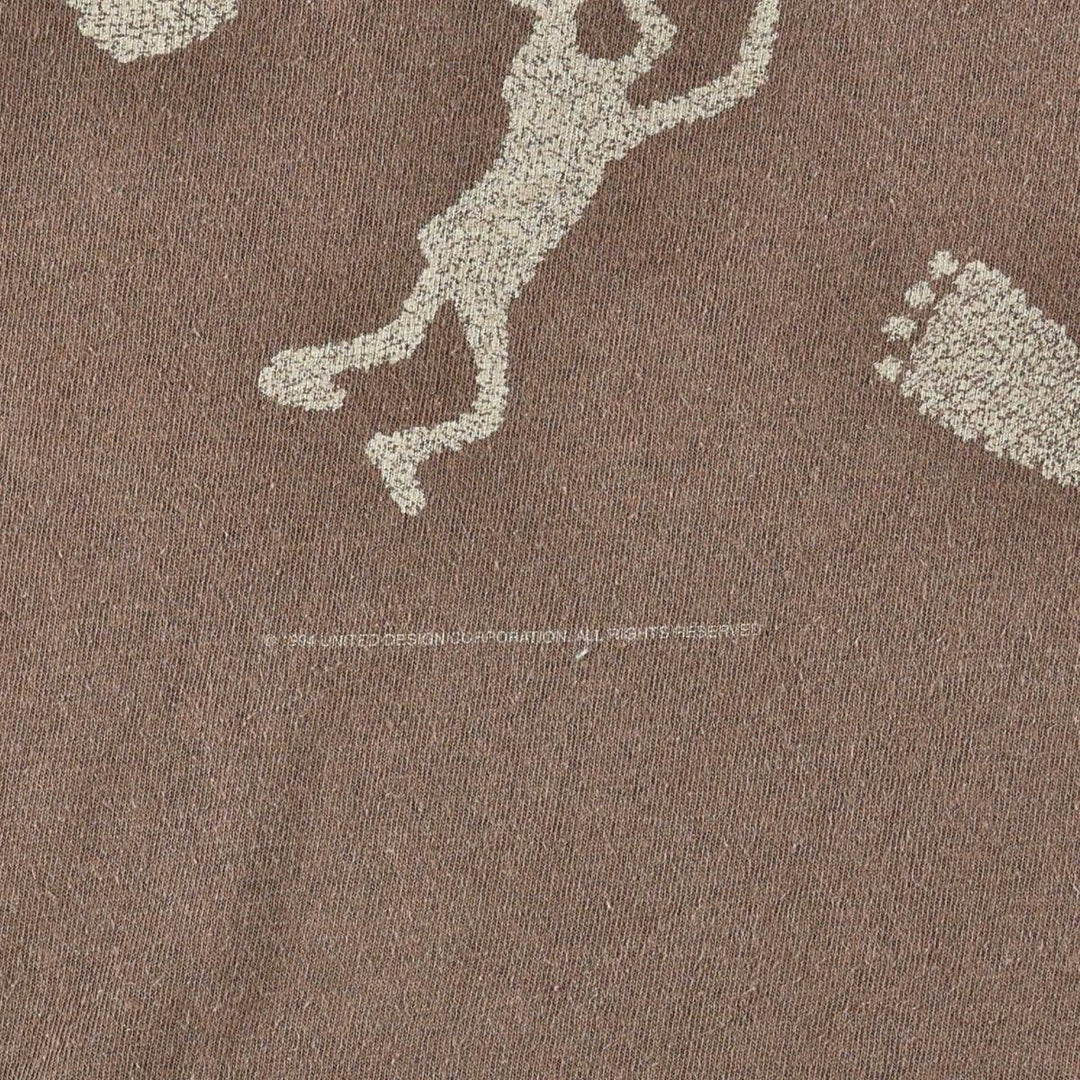 90'S SOFT GOODS Petroglyph Print T-Shirt, Men's Size L (Equivalent), Vintage cotton brown type Vintage Second Hand