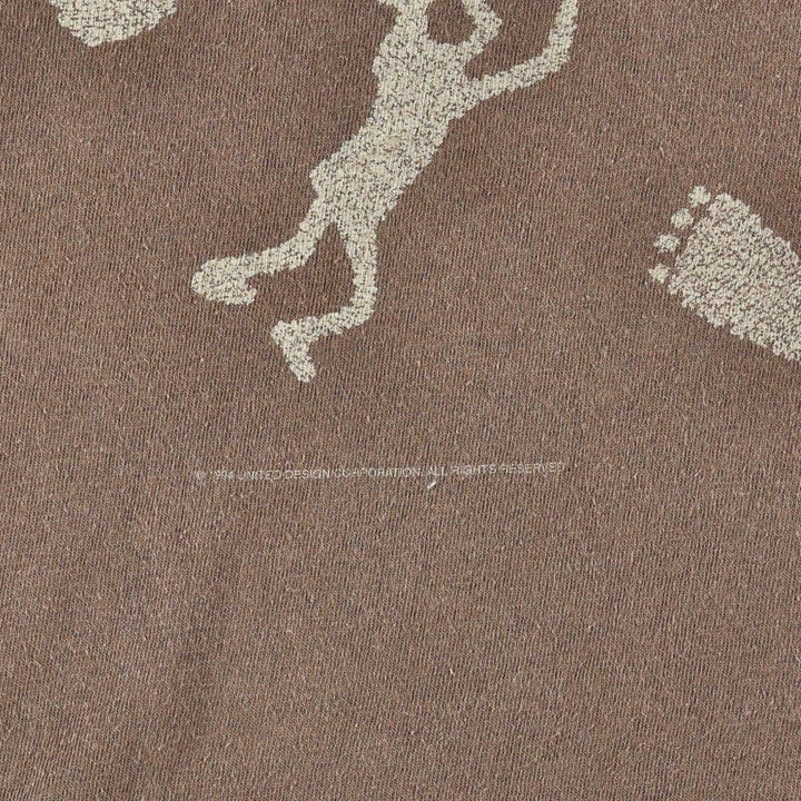 90'S SOFT GOODS Petroglyph Print T-Shirt, Men's Size L (Equivalent), Vintage cotton brown type Vintage Second Hand