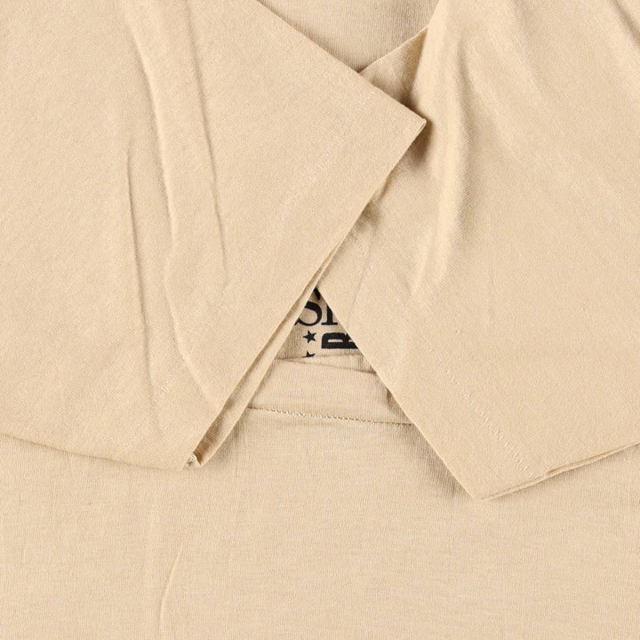 70'S sportswear souvenir T-shirt, made in USA, men's size XL equivalent, vintage. polyester Beige type Vintage Second Hand